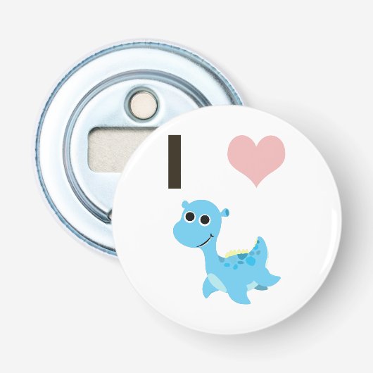 I Heart Nessie Button Flesopener (Voorkant)