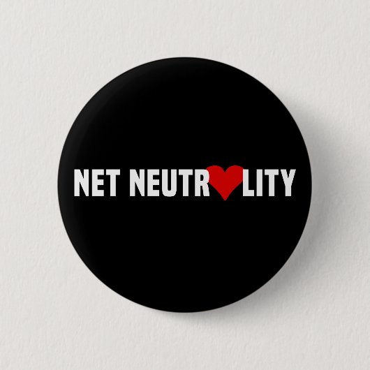 I Heart Net Neutrality Ronde Button 5,7 Cm (Voorkant)