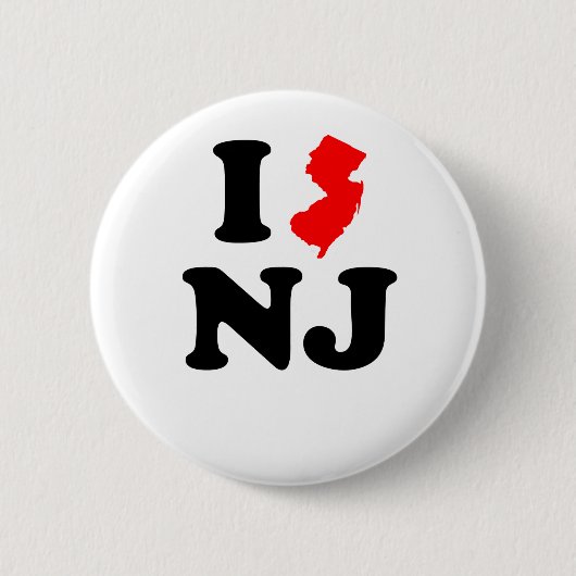 I Heart NJ Ronde Button 5,7 Cm (Voorkant)