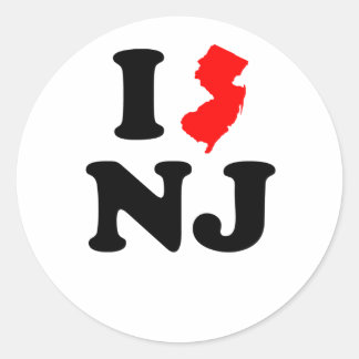 I Heart NJ Ronde Sticker