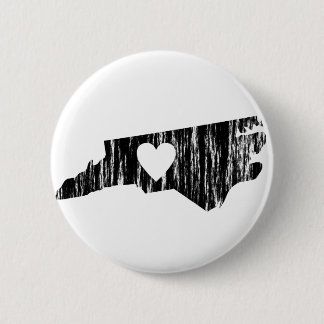 I Heart North Carolina Grunge Outline State Love Ronde Button 5,7 Cm