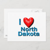 I Heart North Dakota Briefkaart (Voorkant / Achterkant)