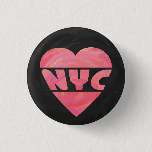 I Heart NYC Ronde Button 3,2 Cm (Voorkant)