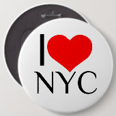 I HEART NYC RONDE BUTTON 6,0 CM (Voorkant /achterkant)