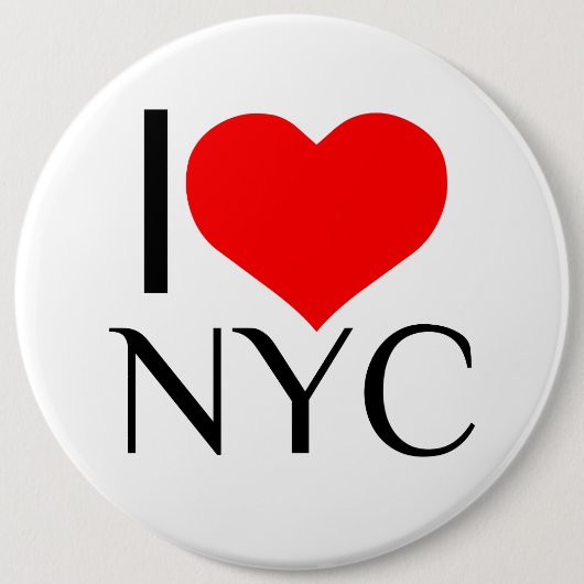 I HEART NYC RONDE BUTTON 6,0 CM (Voorkant)