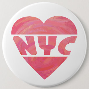 I Heart NYC Ronde Button 6,0 Cm