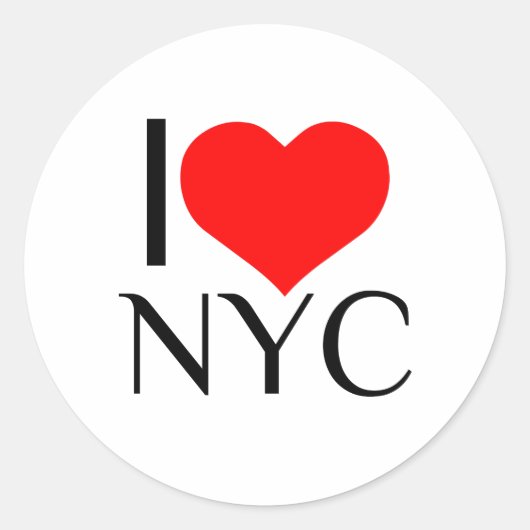 I HEART NYC RONDE STICKER (Voorkant)