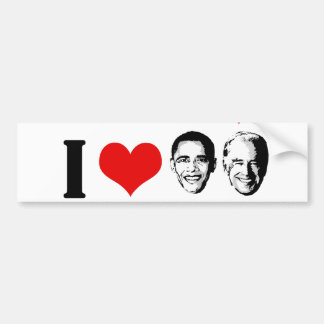 I HEART OBAMA BIDEN BUMPERSTICKER