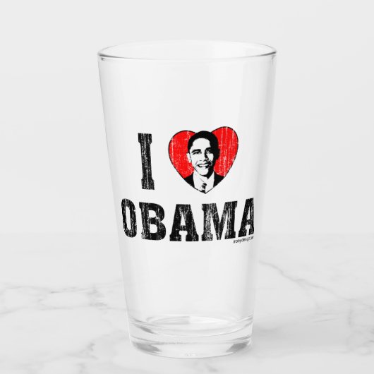 I Heart Obama Glas (Voorkant)