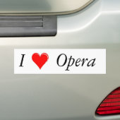 I Heart Opera Bumpersticker (Op auto)