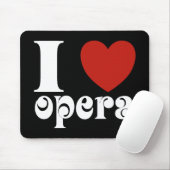 I Heart Opera Lovers Gift Muismat (Met muis)
