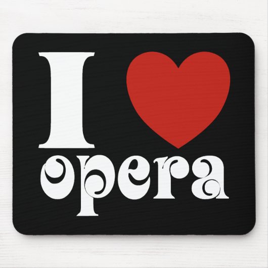 I Heart Opera Lovers Gift Muismat (Voorkant)
