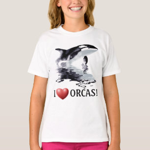 I HEART ORCAS Kinder Ringer Shirt