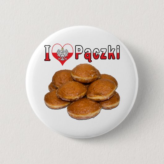I Heart Paczki Pools voedsel Ronde Button 5,7 Cm (Voorkant)