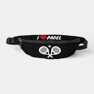 I heart Padel aangepaste kleur fanny pack tas