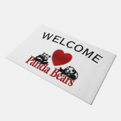 I Heart Panda Beren Deurmat (Schuin)