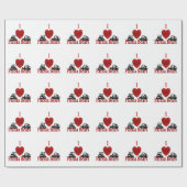 I Heart Panda Beren Fun Cadeaupapier (Vlak)