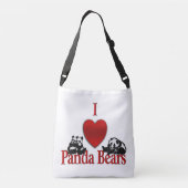 I Heart Panda Beren Fun Crossbody Tas (Achterkant)