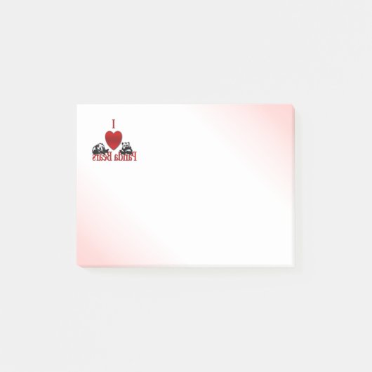 I Heart Panda Beren Post-it® Notes (Voorkant)