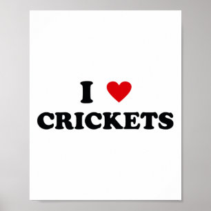 I Heart Papa Mama - Grappig Ik Hou Van Cricket Poster