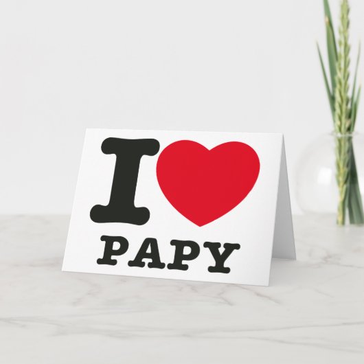 I heart Papy Bedankkaart (Voorkant)