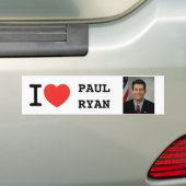 I<Heart>PAUL RYAN Bumpersticker (Op auto)