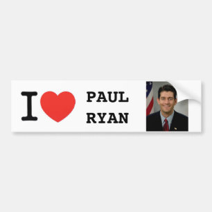 I<Heart>PAUL RYAN Bumpersticker
