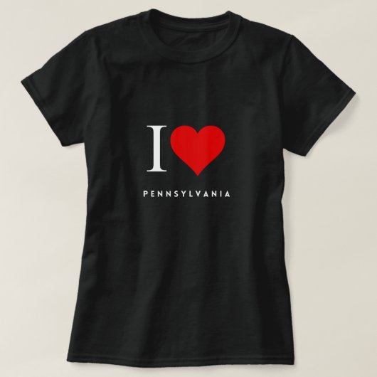 I Heart Pennsylvania blk T-shirt femme noir (Design devant)