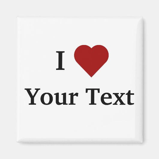 I Heart (personaliseer) magneet (Voorkant)