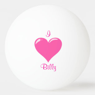 I Heart Personalized Ping Pong Ball