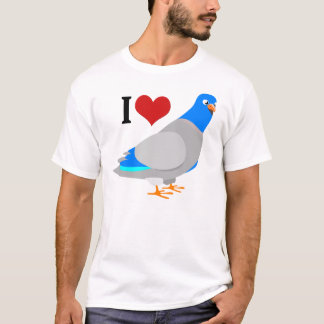 I Heart Pigeons Cute Pigeon T-Shirt