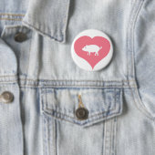 I Heart Pigs Pin Ronde Button 5,7 Cm (In situ)