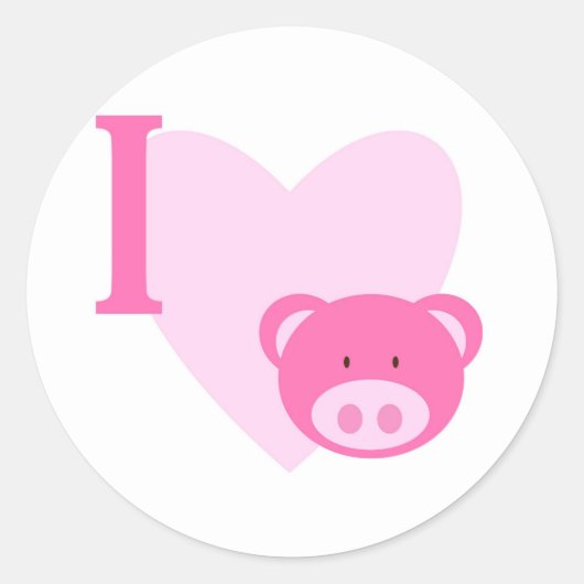 I Heart Pigs Stickers (Voorkant)
