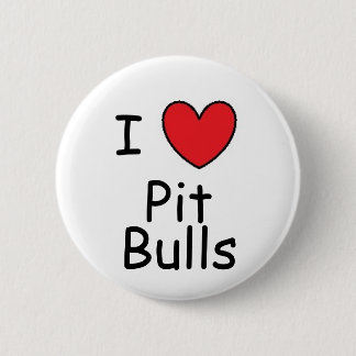 I Heart Pit Bulls Ronde Button 5,7 Cm