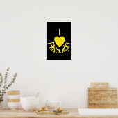 I Heart Pittsburgh Poster - Black'n Gold (Keuken)
