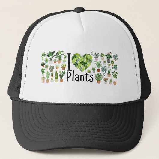 I Heart Plants Hat Trucker Pet (Voorkant)