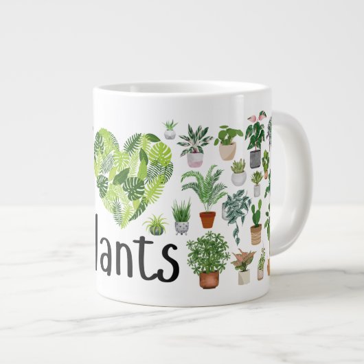 I Heart Plants Jumbo Mug (Devant droit)