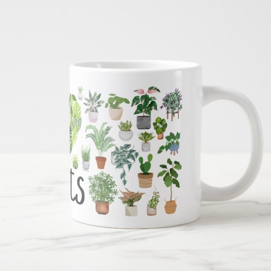 I Heart Plants Jumbo Mug (Droite)