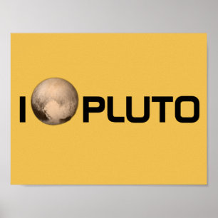 I Heart Pluto New Horizon Poster