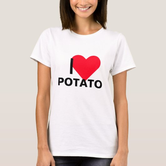 I Heart Potato T-shirt (Voorkant)