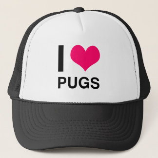 I Heart Pugs Trucker Pet