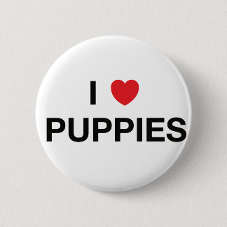 I HEART PUPPIES badge Ronde Button 5,7 Cm