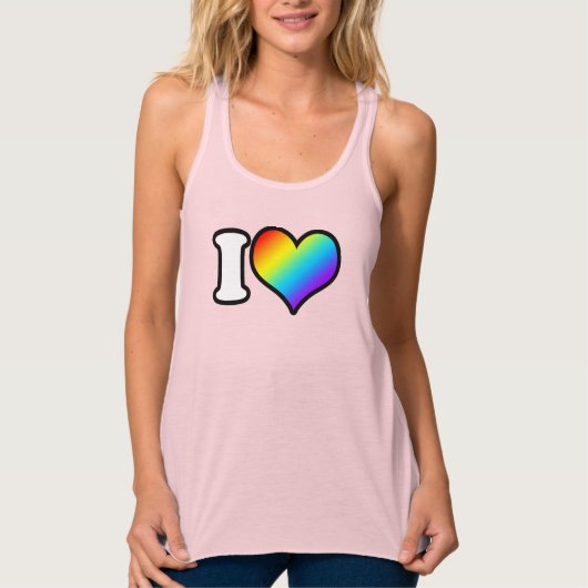 I Heart Rainbow Tanktop (Voorkant)