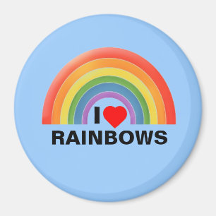 "I Heart Rainbows" Fridge Magnet Magneet