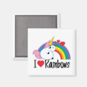 I Heart Rainbows Magneet (Voorkant / Achterkant)