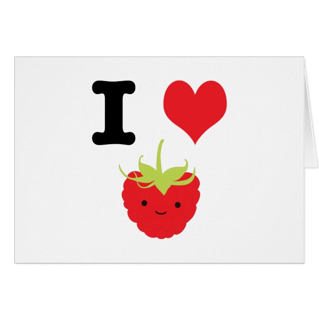 I Heart Raspberry (Voorkant Horizontaal)