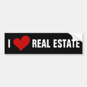 I Heart Real Estate Bumpersticker (Voorkant)