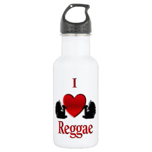 I Heart Reggae Music Waterfles