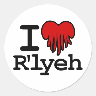 I Heart R'lyeh Ronde Sticker