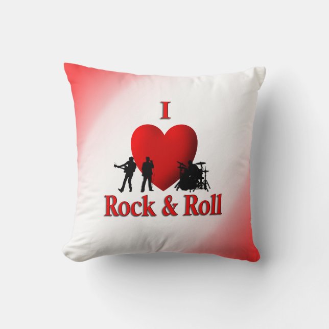 I Heart Rock et Roll Mojo Coussin (Recto)